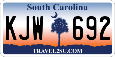SC license plate KJW692