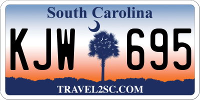 SC license plate KJW695