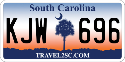 SC license plate KJW696