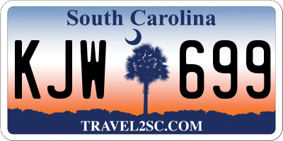 SC license plate KJW699
