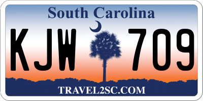 SC license plate KJW709