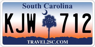 SC license plate KJW712