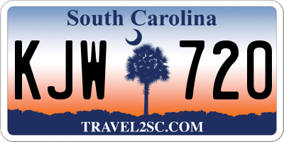 SC license plate KJW720