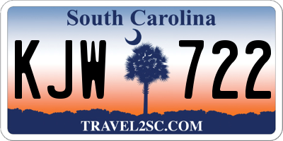 SC license plate KJW722