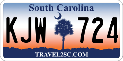 SC license plate KJW724