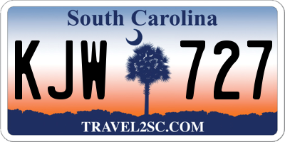 SC license plate KJW727