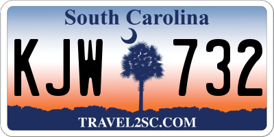SC license plate KJW732