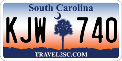 SC license plate KJW740