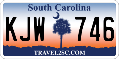 SC license plate KJW746
