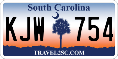 SC license plate KJW754