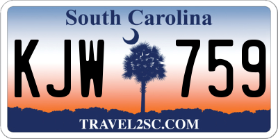 SC license plate KJW759