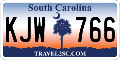 SC license plate KJW766