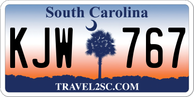 SC license plate KJW767
