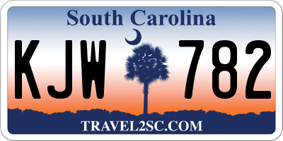 SC license plate KJW782