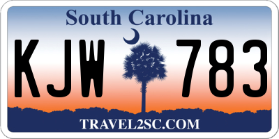SC license plate KJW783