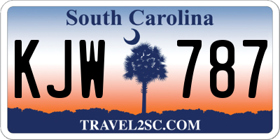 SC license plate KJW787