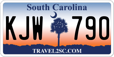 SC license plate KJW790