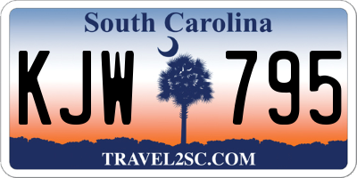SC license plate KJW795
