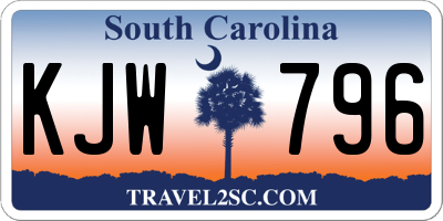 SC license plate KJW796