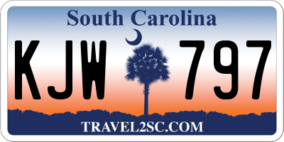SC license plate KJW797
