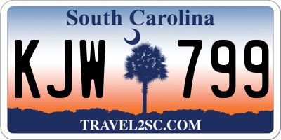 SC license plate KJW799
