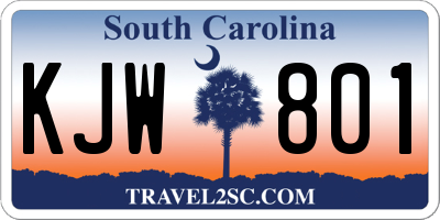 SC license plate KJW801