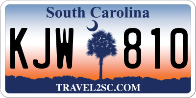SC license plate KJW810