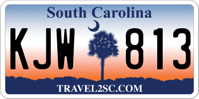 SC license plate KJW813
