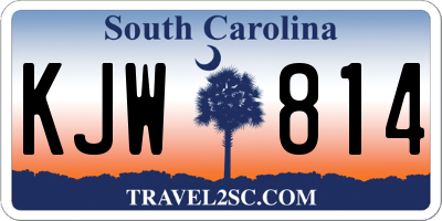 SC license plate KJW814