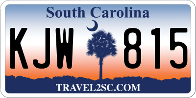 SC license plate KJW815