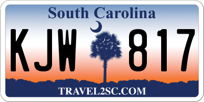 SC license plate KJW817