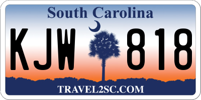 SC license plate KJW818