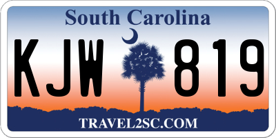 SC license plate KJW819