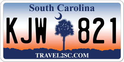 SC license plate KJW821