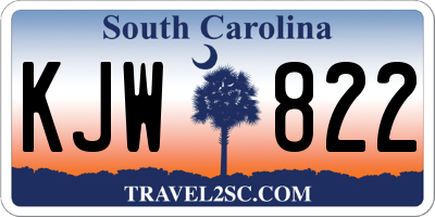 SC license plate KJW822