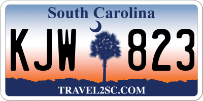 SC license plate KJW823