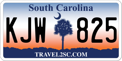 SC license plate KJW825