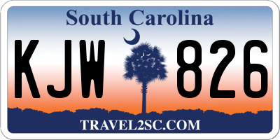 SC license plate KJW826