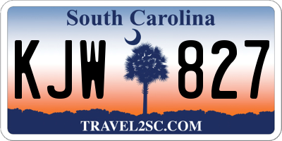SC license plate KJW827