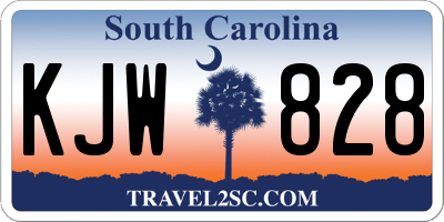 SC license plate KJW828
