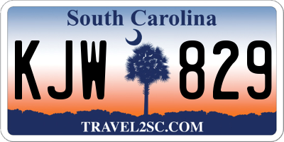 SC license plate KJW829