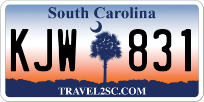 SC license plate KJW831