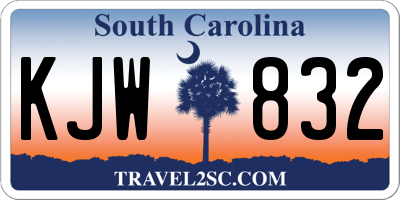SC license plate KJW832