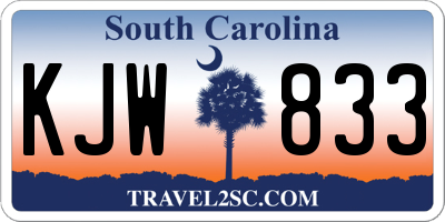 SC license plate KJW833
