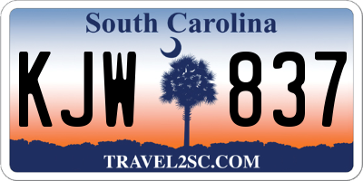 SC license plate KJW837