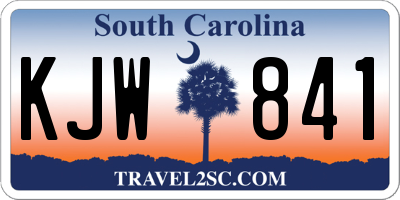 SC license plate KJW841