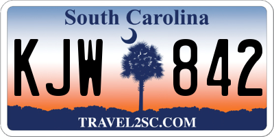 SC license plate KJW842