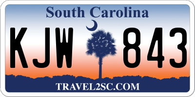 SC license plate KJW843