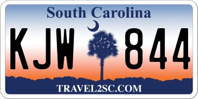 SC license plate KJW844