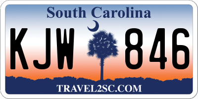 SC license plate KJW846